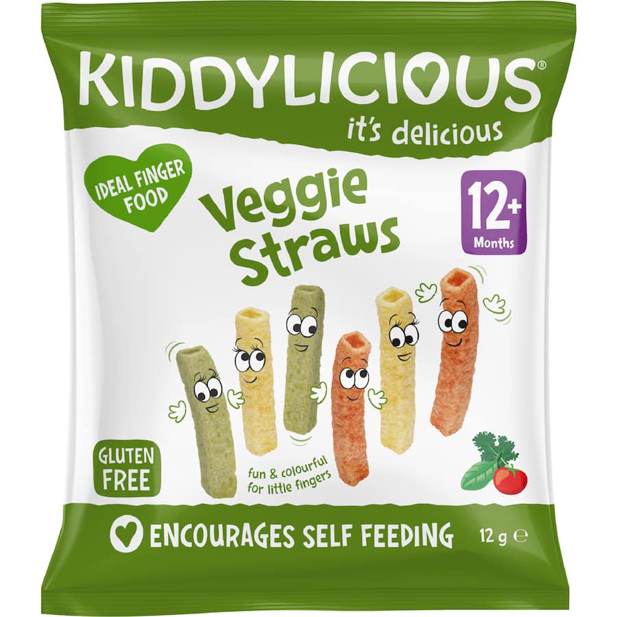 Kiddylicious Baby Snacks Veggie Straws 12+ Months 12g