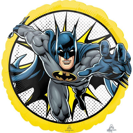 45cm Batman foil balloon in vibrant colors, perfect for themed parties and celebrations, ensuring fun for all ages.