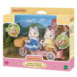 Sylvanian Families Tandem Cycling Set Husky Sister And Brother