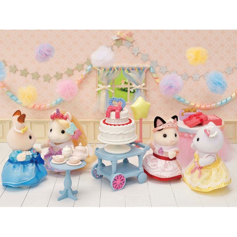 Sylvanian Families Party Time Playset Tuxedo Cat Girl