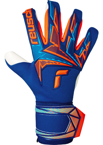 Reusch Attrakt Freegel Advance - Black/Aqua Blue/Shocking Orange - Size 9