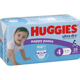 Huggies Ultra Dry Nappy Pants Toddler Boys 9-14kg Size 4 29pack