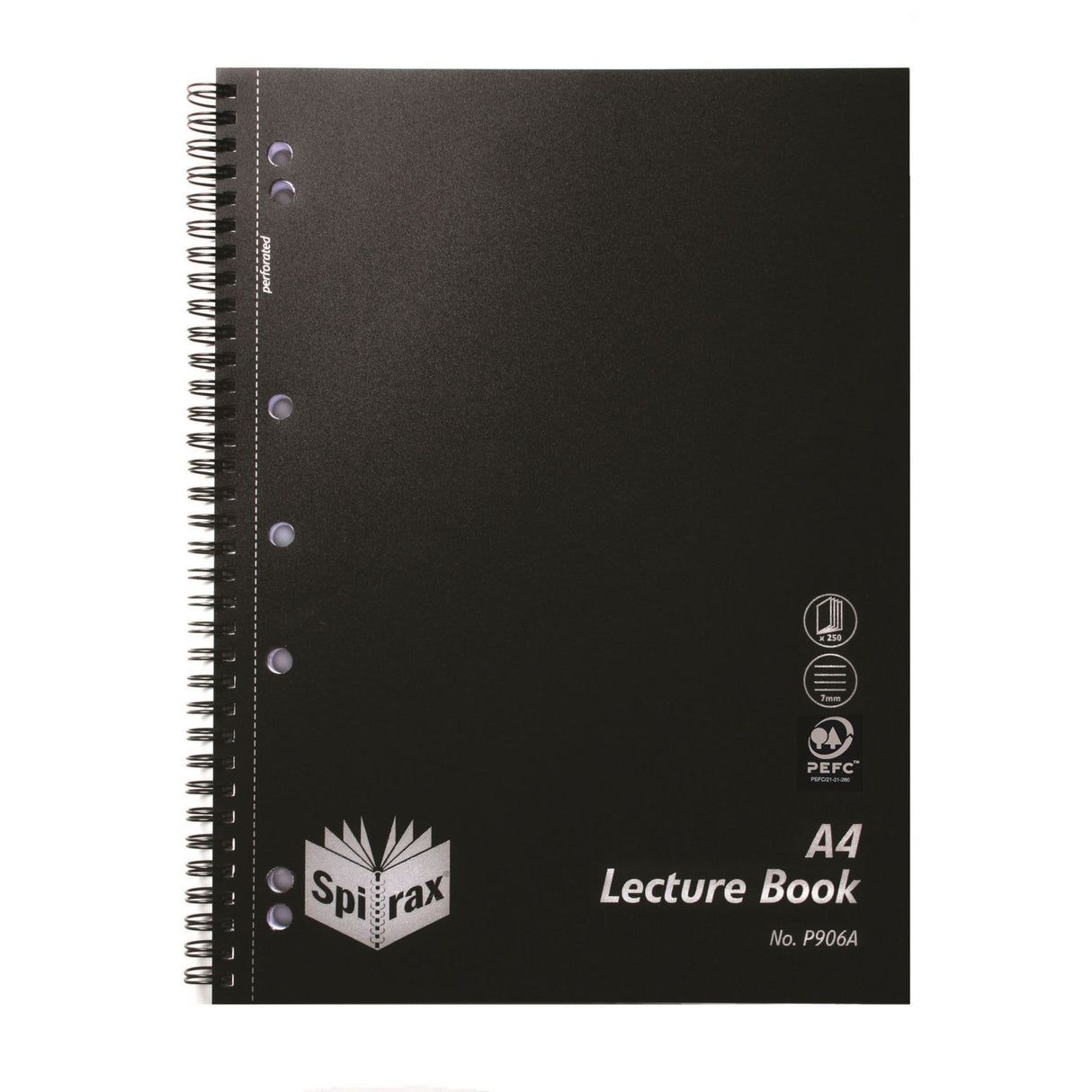 Spirax P906a Pp Lecture Book A4 250 Page Black