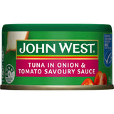 John West Tempters Tuna Onion & Tomato Savoury Sauce Tear tab can 95g