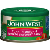 John West Tempters Tuna Onion & Tomato Savoury Sauce Tear tab can 95g