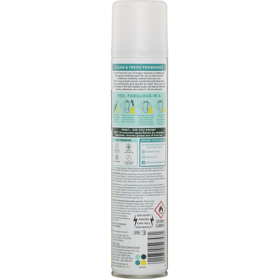 Batiste Dry Shampoo Original Spray can 200mL