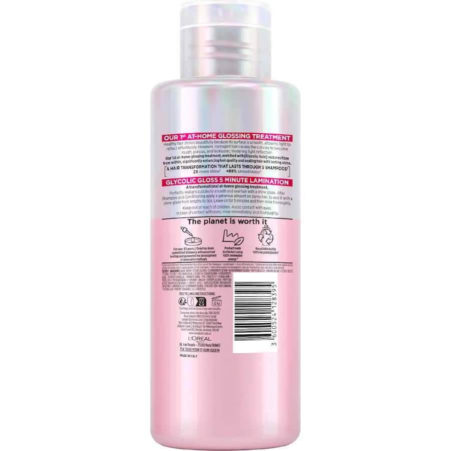 Loreal Elvive Lamination Rinse Off Glycolic Gloss 200mL