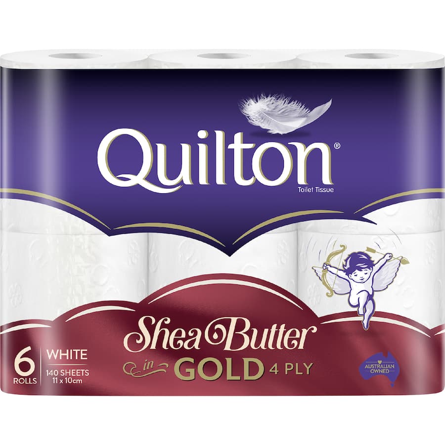 Quilton Gold Toilet Paper Shea Butter - 6pack