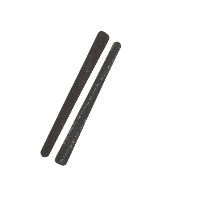 Two 140mm Manicare Nail Shapers featuring medium and fine textures for shaping natural and artificial nails.