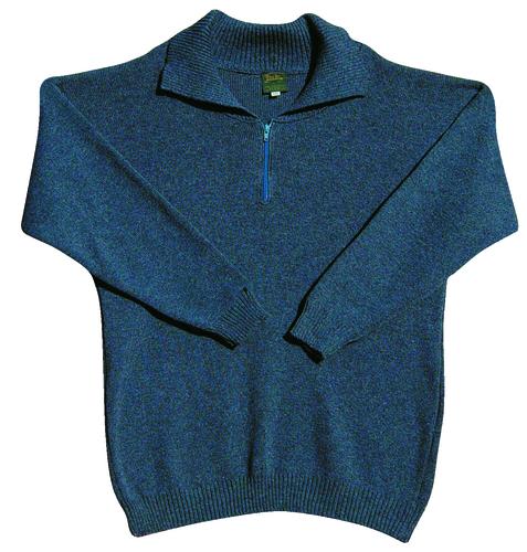 BJ6 DROVER JERSEY ZIP & COLLAR - Navy (Size: L)