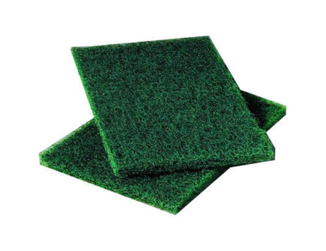 Scotch-Brite Green Scouring Hand Pad, heavy-duty, 125 x 175mm, ideal for fast and effective cleaning of utensils and equipment.