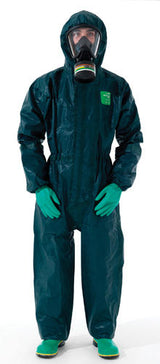 AlphaTec 4000 Coverall with Sock Green S-3XL (Each) - Green - M