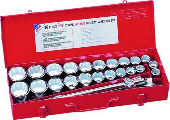 JBS 26 Piece 3/4" Dr Metric & Imperial Socket Set (Each)