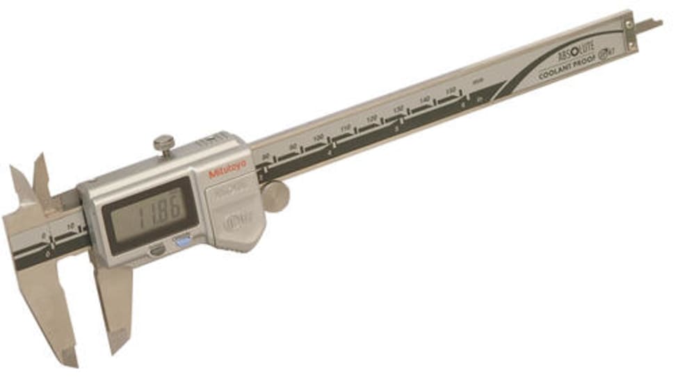 MITUTOYO Digital Caliper 8"/200mm 500-172-20, a high-accuracy tool for precise measurements in carpentry and engineering.