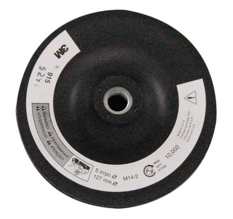 3M Hook & Loop Disc Pad Holder with 125mm diameter, designed for quick disc changes, compatible with grinders and sanders.