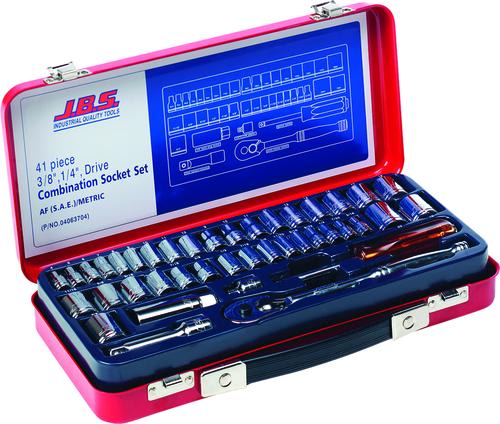 JBS Socket set 1/4" & 3/8" drive AF/Metric 41 pce