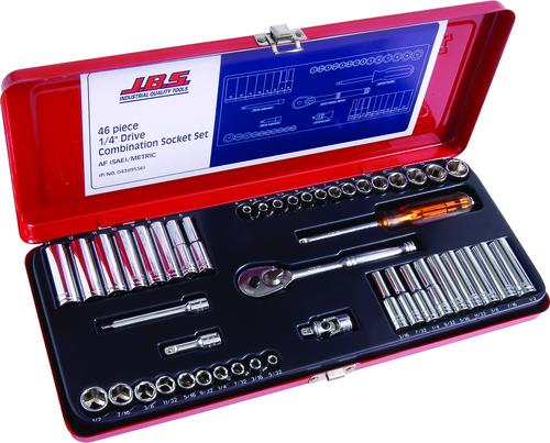 JBS Socket Set 1/4" drive AF/Metric 46 pce