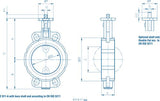 Butterfly Valve WAFER Z011A 316EPE Water Type 50mm