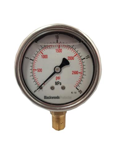 Gauges Pressure SS- 1/4" BSP-Bottom 0/40MPa