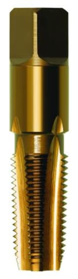 NPT pipe taper machine tap 3/8" for precise threading in steel, aluminum, and plastic; essential for plumbers and DIYers.