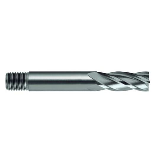 10.0mm 4-flute end mill designed for machining soft steels and non-ferrous materials, ensuring precision and durability.