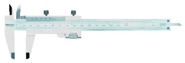 MITUTOYO 7" Vernier Caliper 532-120 in stainless steel with satin chrome, offering precise measurements and durable design.