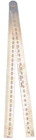 600mm rustless steel metric ruler with etched markings, featuring line of chords and circumference scales for precise measurements.