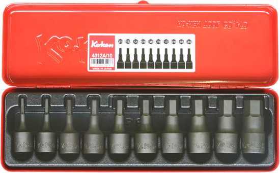 Koken 10 Piece A/F Inhex Socket Set 1/2" Drive (Each)