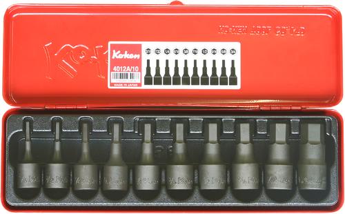 Koken 10 Piece A/F Inhex Socket Set 1/2" Drive