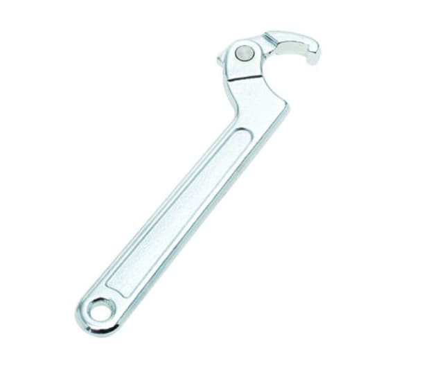 Toledo Wrench C-Hook with adjustable jaws, made from durable vanadium steel, suitable for various automotive and plumbing tasks.