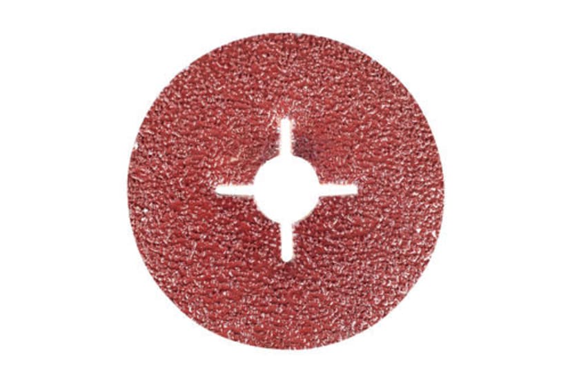 3M Cubitron II Fibre Disc 982C, 115mm x 22mm, 36+ grit, designed for efficient carbon steel grinding with long-lasting durability.