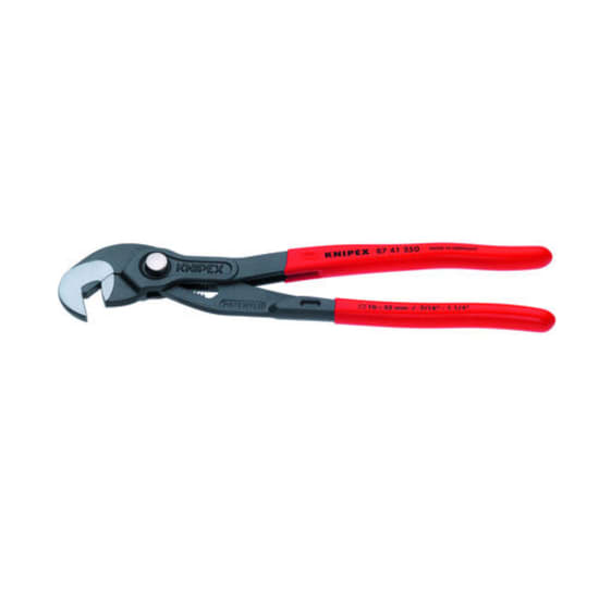 Knipex Multigrip Slip Joint Pliers 250mm, adjustable jaws for versatile gripping of pipes, nuts, and fasteners. Ergonomic handle design.