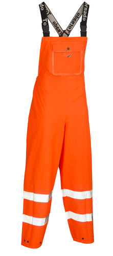 Tornado, Hi Vis PU/PVC Bib Over Trouser - Fluro Orange - S