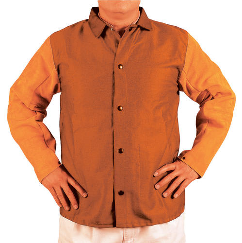 Hi-Vis Leather Sleeved Jacket