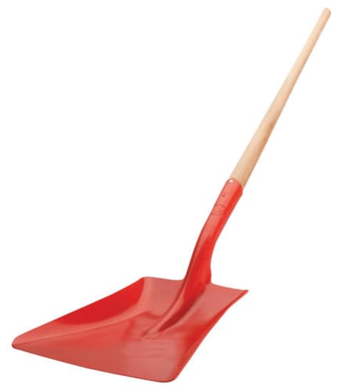 #2 Square Mouth Shovel with hardwood handle, featuring a durable steel head and long handle for gardening tasks.