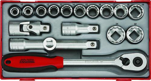 Teng 17pc 10-24mm 1/2DR Socket & Accessory Set