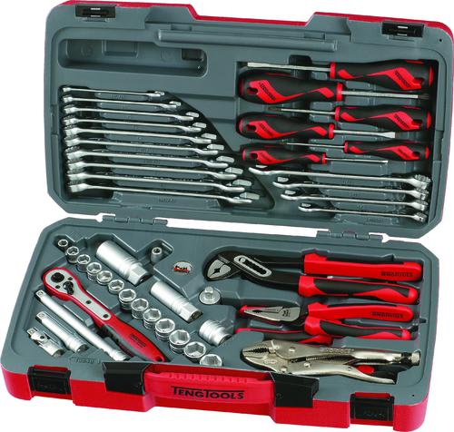 Teng 48pc 3/8in Dr. Metric/AF Socket & Tool Set
