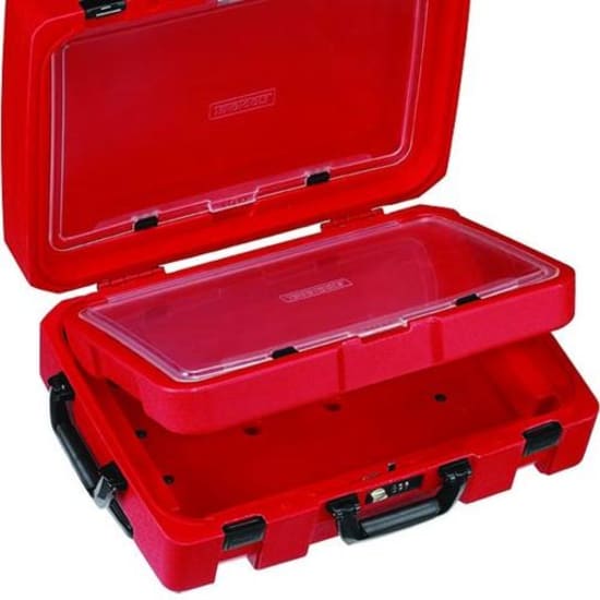 Durable Teng Lockable Service Tool Case with aluminum handle and transparent compartments for organized tool storage.