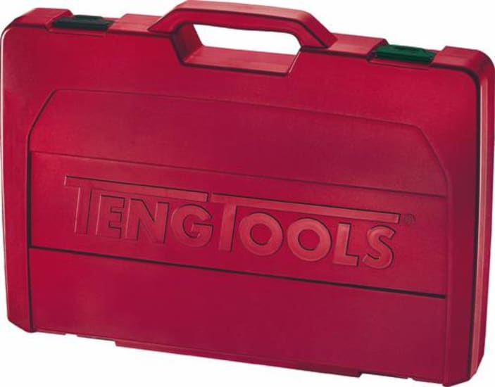 Lightweight Teng Carry Case for 3 TC-Trays featuring a click lock, handle, and rubber feet for stability during transport.