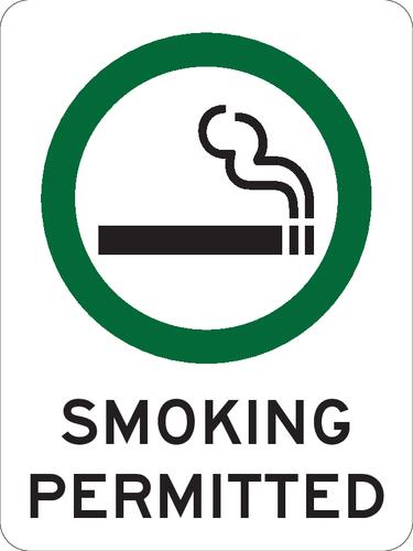 Prohibition Sign | Smoking Permitted W225mm x H300mm (Single Sided) - Standard