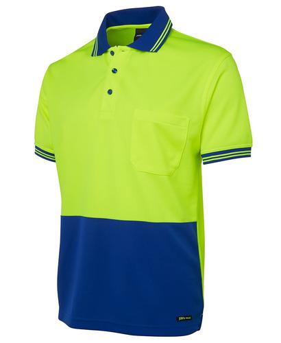 Day Polyester Micromesh Polo - Orange/Navy (Size: 2XL)