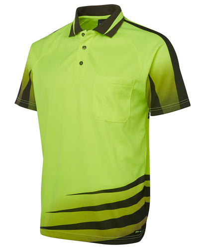 Day Polyester Micromesh Polo - Rippa Sub - Orange/Black (Size: L)
