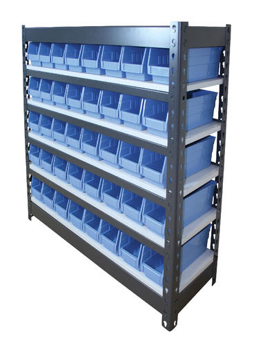 Rivet Bin Shelving Unit with 40 Storage bins 12 Shelf - 240kg