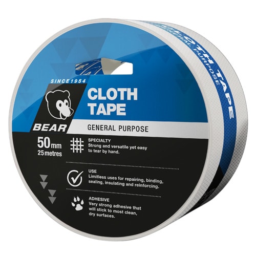 Norton Bear Cloth Tape White 50mm x 25m 1 (Roll)