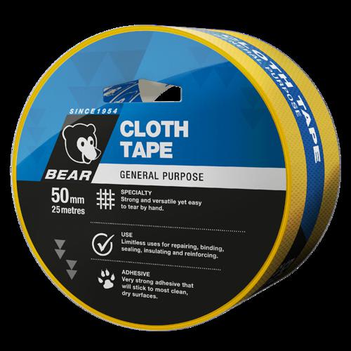 Norton Bear Cloth Tape Yellow 50mm x 25m 1 (Roll)