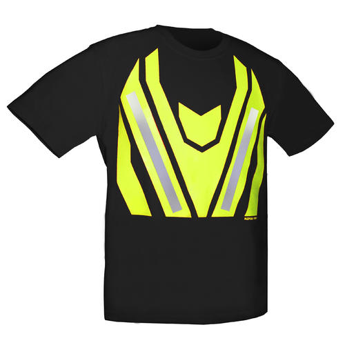 Cotton Reflective Workbrite T-Shirt - Black - 5XL