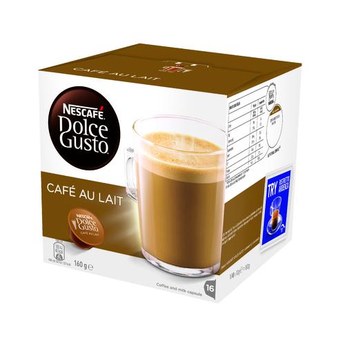 Nescafe Dolce Gusto Cafe Au Lait Coffee Pods 16 Pods (Pack)