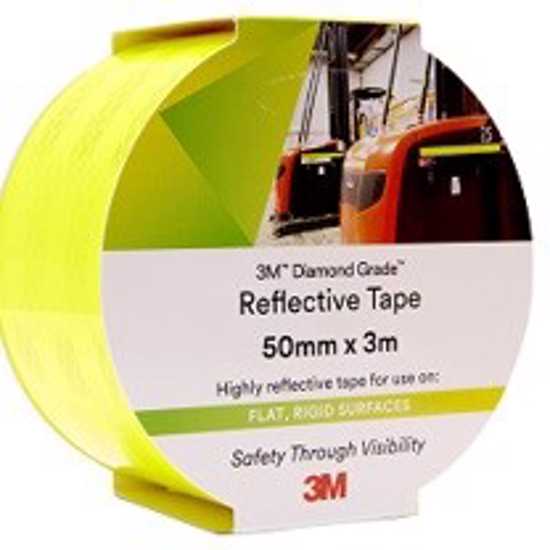 3M Diamond Grade Reflective Tape 983-23 FluYlw/Grn-50mm x 3m-Roll