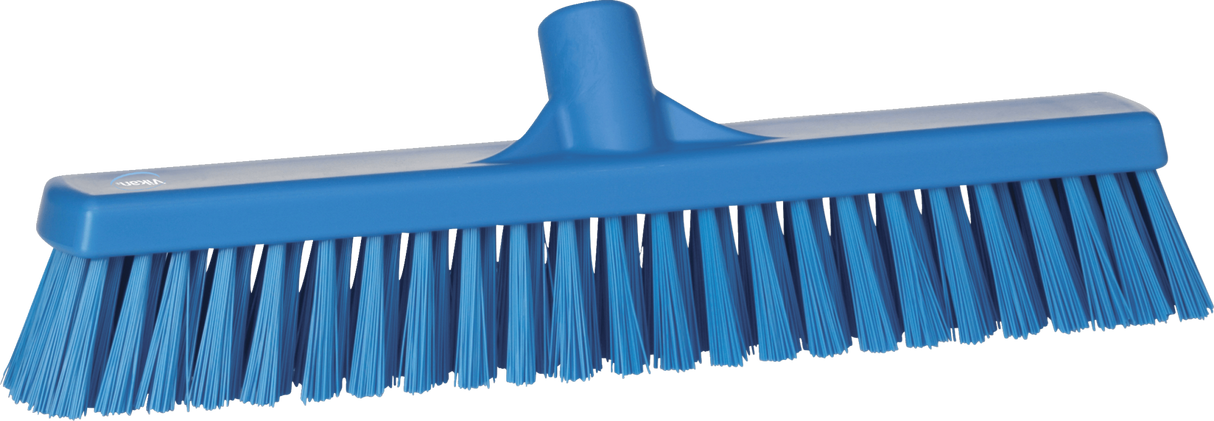 Vikan Floor Broom 28/3174 Soft/Stiff Bristle 410mm - Blue