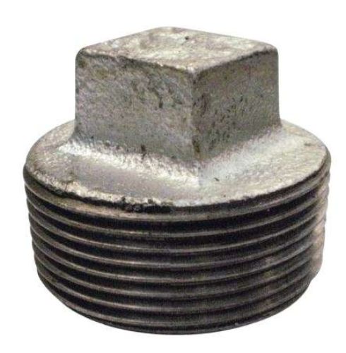 Plug Malleable Galvanised SQ Head Hollow - 15NB (10 Units)